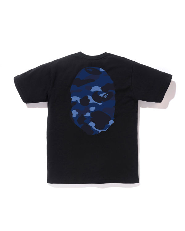 T Shirts Bape Color Camo Big Ape Head Bleu Marine Bleu Homme | REH-45620830