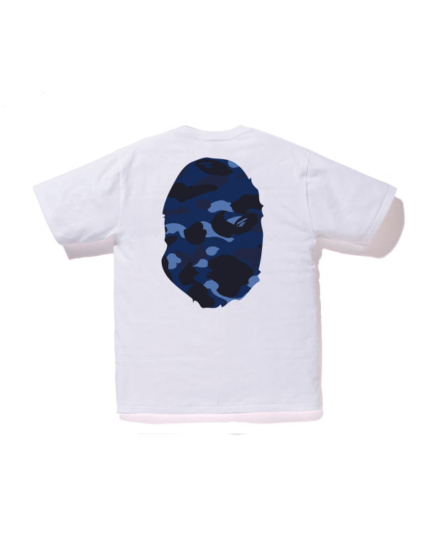 T Shirts Bape Color Camo Big Ape Head Bleu Homme | URI-33828687