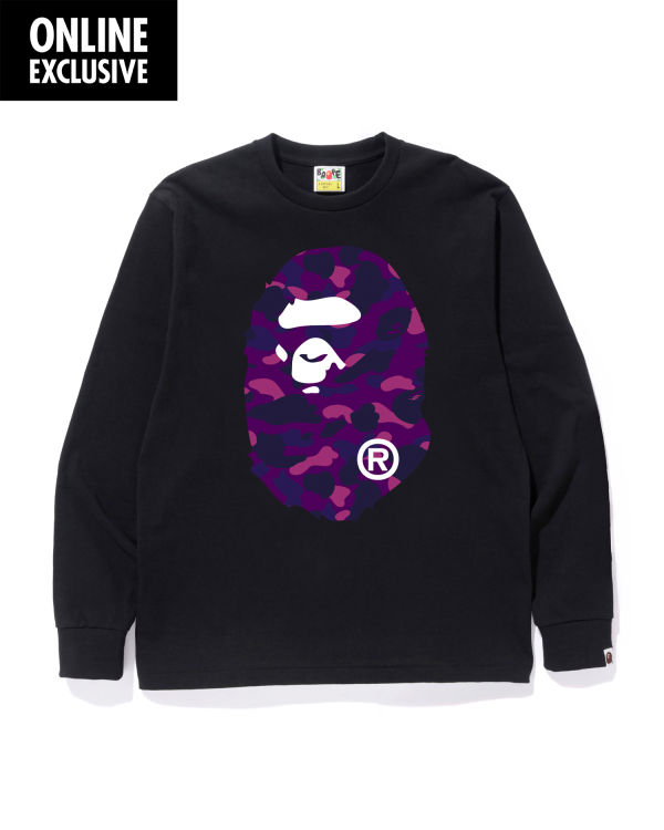 T Shirts Bape Color Camo Big Ape Head Noir Homme | QOL-96472100