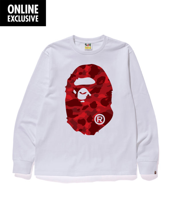 T Shirts Bape Color Camo Big Ape Head Blanche Homme | FBG-01217377