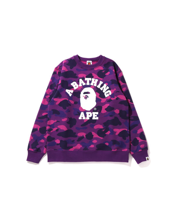 Sweats Bape Color Camo College Crewneck JR Violette Enfant | BFQ-59014660