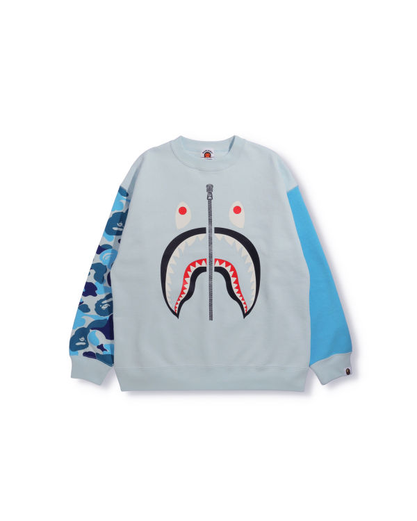 Sweats Bape Big ABC Camo Shark Oversized Crew Neck Bleu Enfant | KBN-53986115