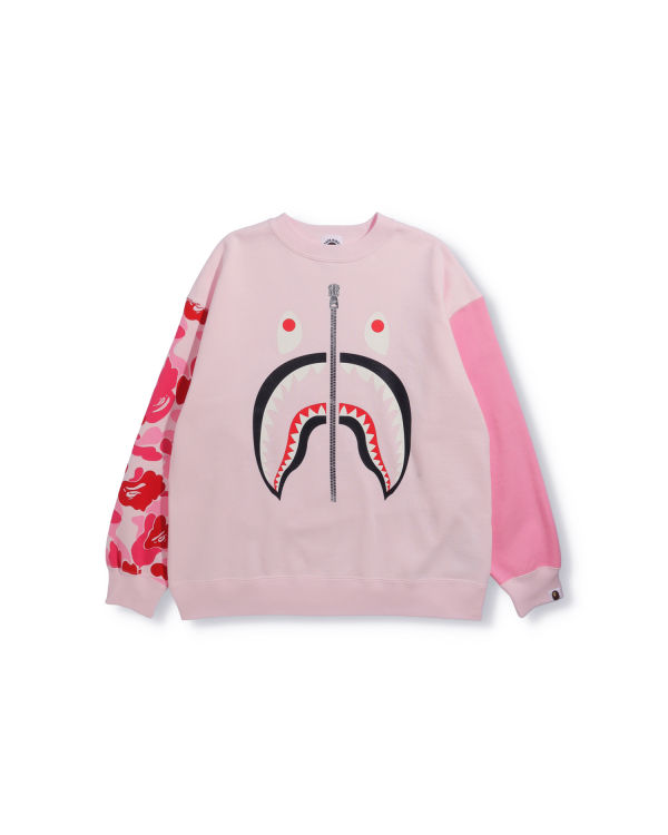 Sweats Bape Big ABC Camo Shark Oversized Crew Neck Rose Enfant | MKU-76774754