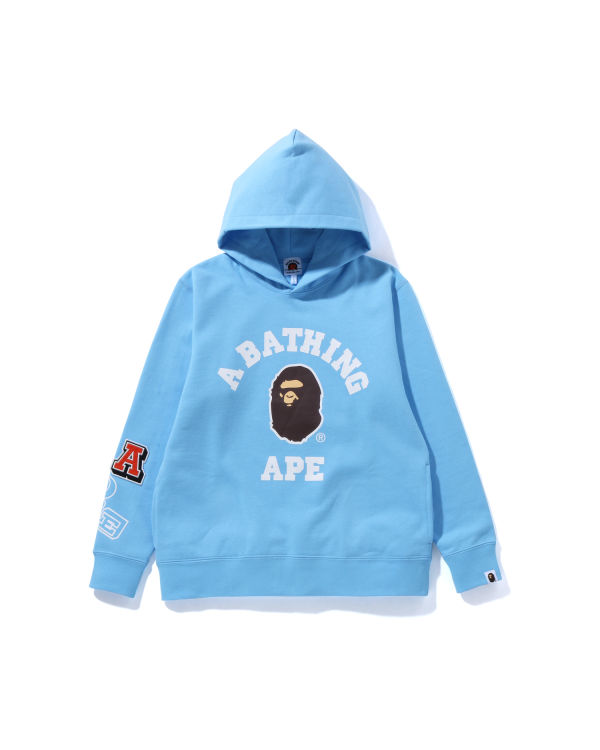 Sweat à Capuche Bape Multi Fonts Pullover JR Bleu Enfant | XVG-22382400