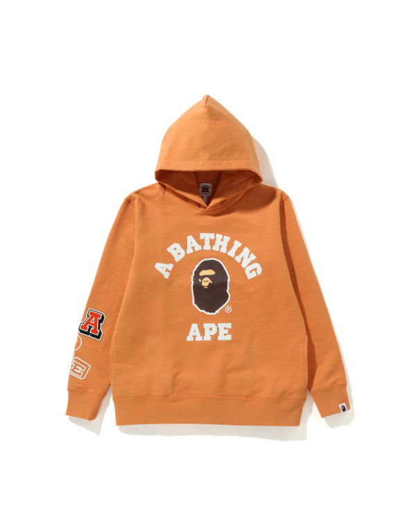 Sweat à Capuche Bape Multi Fonts Pullover JR Orange Enfant | STO-59653880