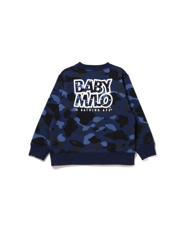 Sweats Bape Color Camo Milo Camp Crewneck Bleu Marine Bleu Enfant | MSJ-52260309