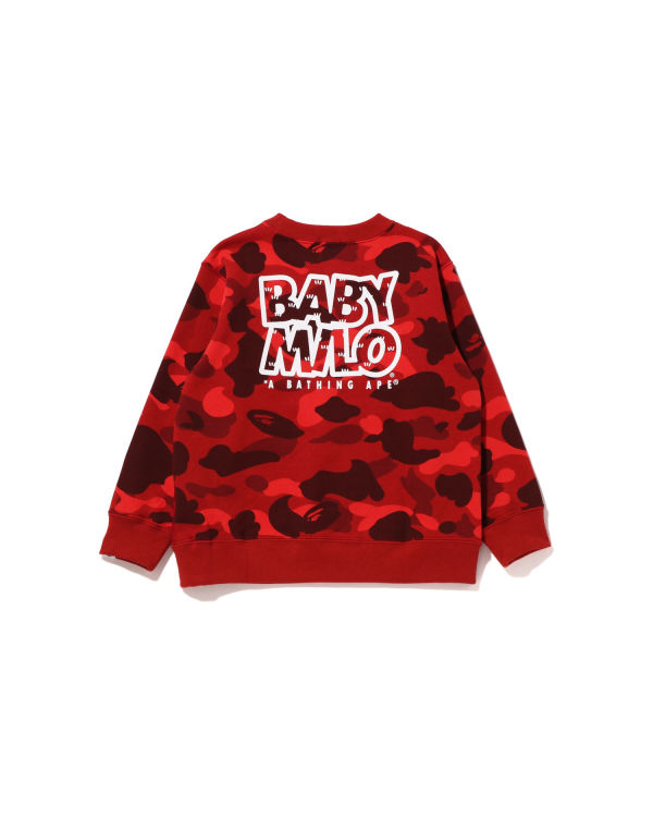 Sweats Bape Color Camo Milo Camp Crewneck Rouge Clair Enfant | KEY-28595963