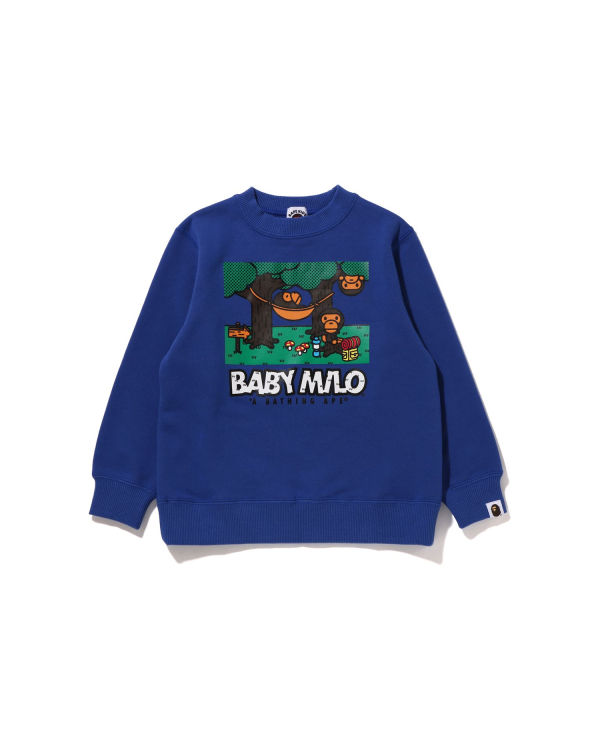 Sweats Bape Milo Camo Hammock Crewneck Bleu Enfant | TKM-27142865