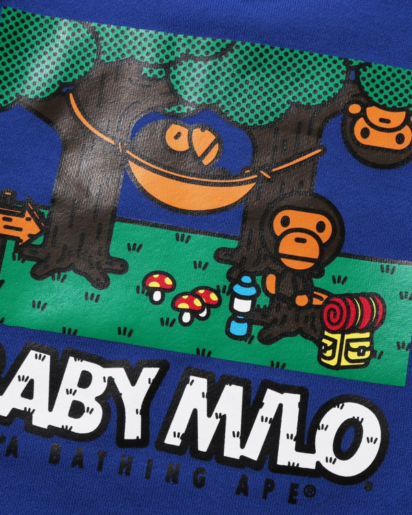 Sweats Bape Milo Camo Hammock Crewneck Bleu Enfant | TKM-27142865