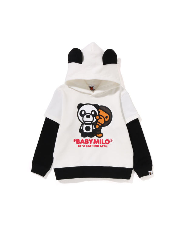 Sweat à Capuche Bape Milo Panda Layered Pullover Blanche Enfant | TTF-92665582