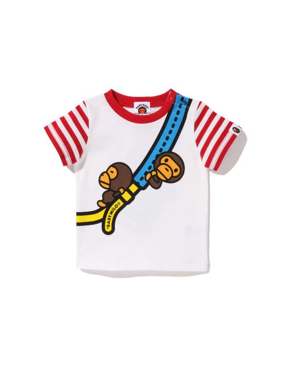 T Shirts Bape Milo One Shoulder Print Rouge Clair Enfant | XXC-32720544