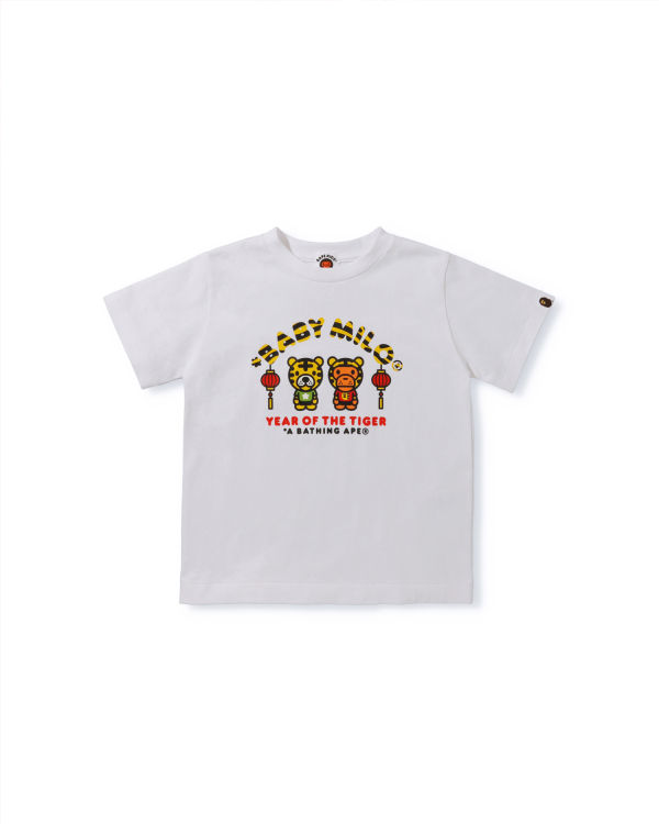 T Shirts Bape Year Of The Tiger Milo Blanche Enfant | YZL-54035326