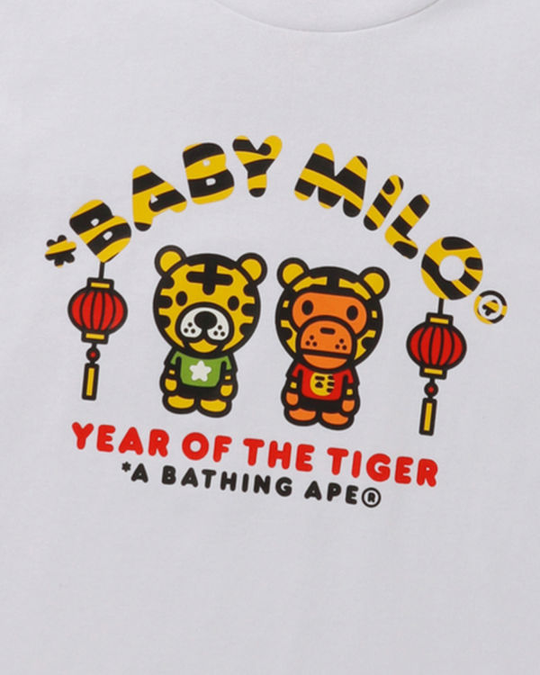 T Shirts Bape Year Of The Tiger Milo Blanche Enfant | YZL-54035326