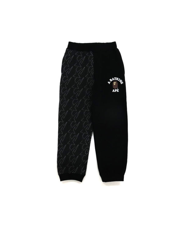 Jogging Bape College Print Quilting Noir Enfant | EJB-81885177