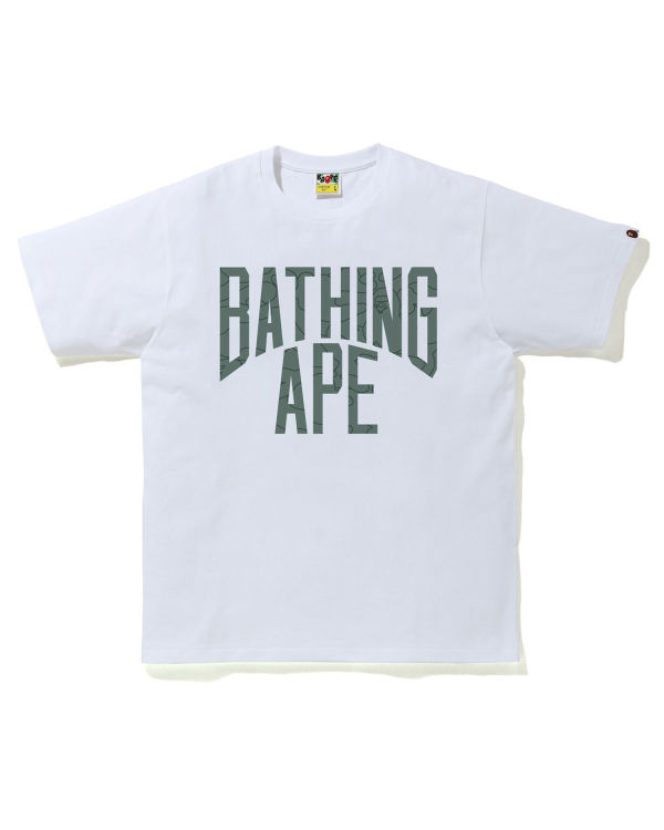 T Shirts Bape Line 1st Camo NYC Logo Blanche Homme | FXE-24903910