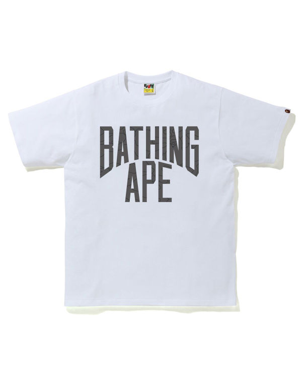 T Shirts Bape Line 1st Camo NYC Logo Blanche Homme | QHW-20022808