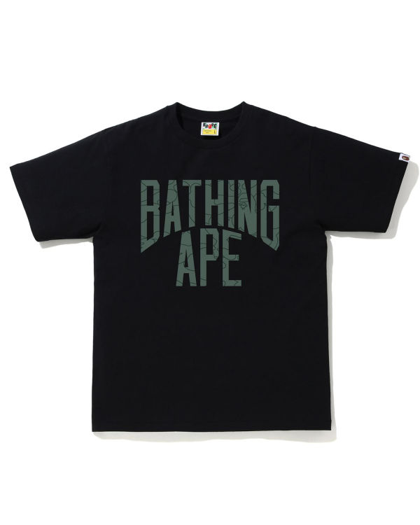 T Shirts Bape Line 1st Camo NYC Logo Noir Homme | UUD-70130927