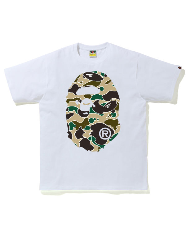 T Shirts Bape STA Camo Big Ape Head Blanche Homme | ECK-37960011