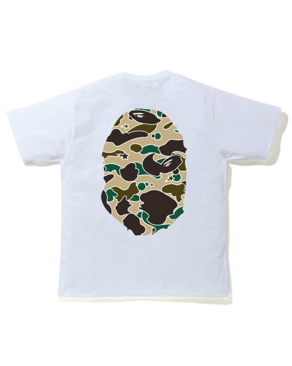 T Shirts Bape STA Camo Big Ape Head Blanche Homme | ECK-37960011