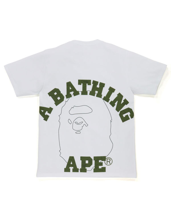 T Shirts Bape Line 1st Camo Face Blanche Homme | BCL-71038083