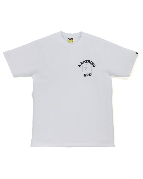 T Shirts Bape Line 1st Camo Face Blanche Homme | IUL-41138132