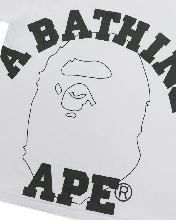 T Shirts Bape Line 1st Camo Face Blanche Homme | IUL-41138132