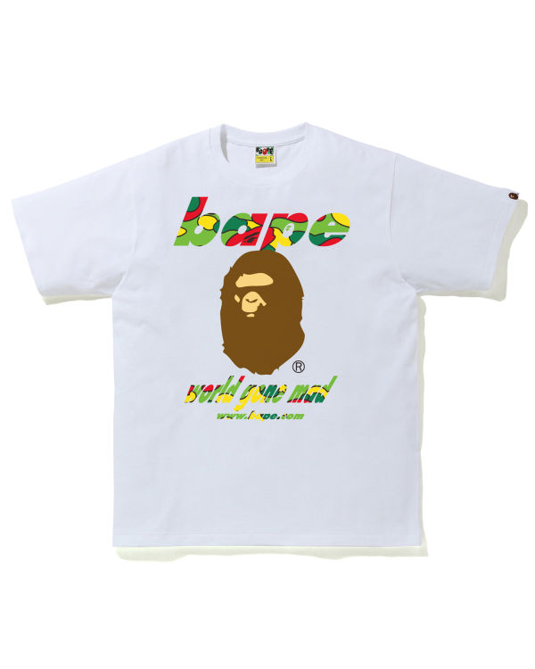 T Shirts Bape STA Camo WGM Ape Head Blanche Homme | QOB-30691747