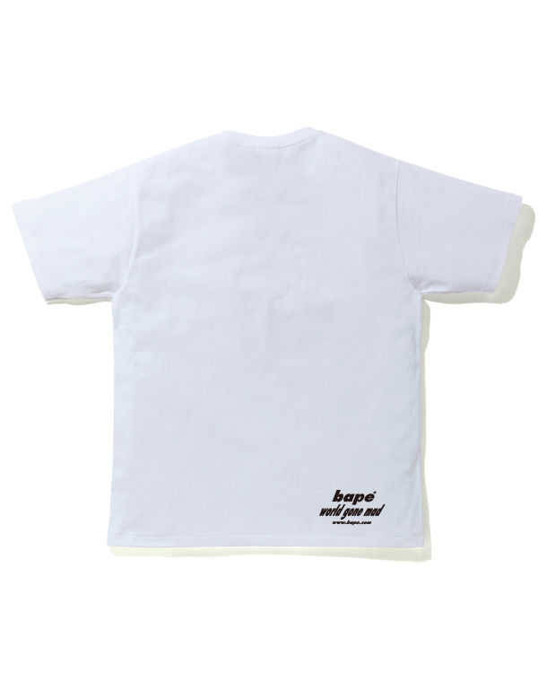 T Shirts Bape STA Camo WGM Ape Head Blanche Homme | QOB-30691747