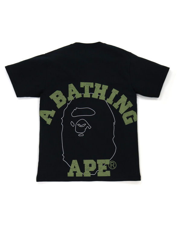 T Shirts Bape Line 1st Camo Face Noir Homme | IET-75446312