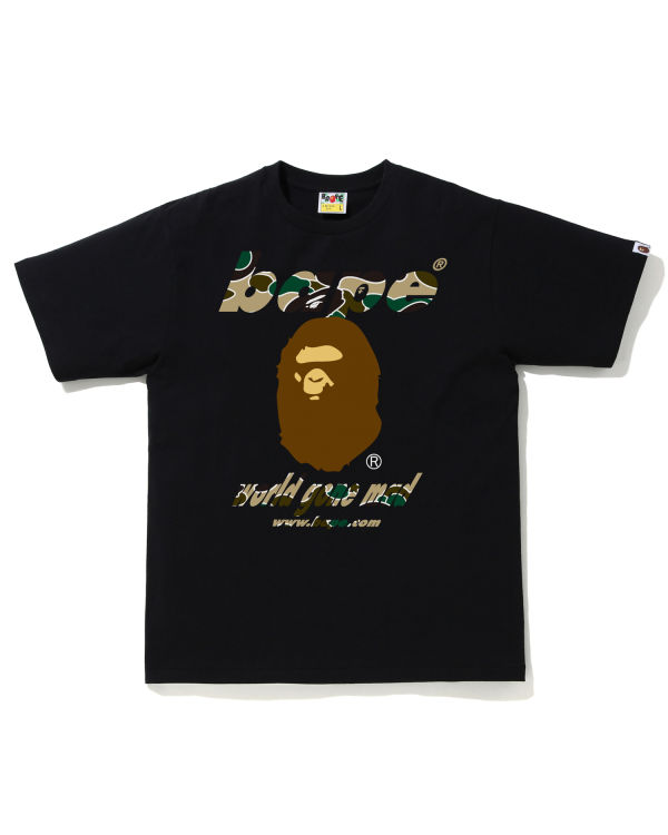 T Shirts Bape STA Camo WGM Ape Head Noir Homme | IAH-12941133