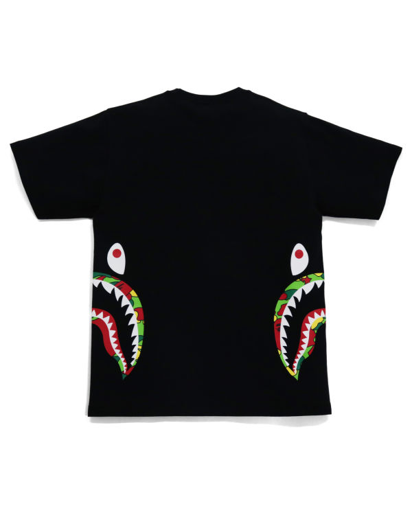 T Shirts Bape STA Camo Side Shark Noir Homme | AII-55932691