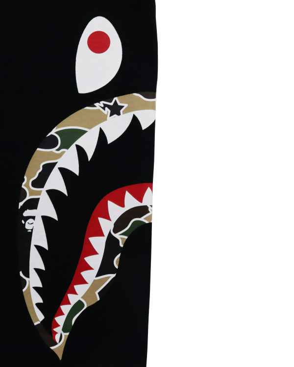 T Shirts Bape STA Camo Side Shark Noir Homme | KYM-69183164