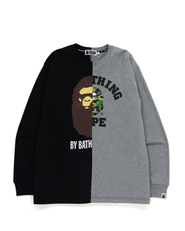 T Shirts Bape College & By Bathing Relax Fit Noir Homme | ZHJ-62147683