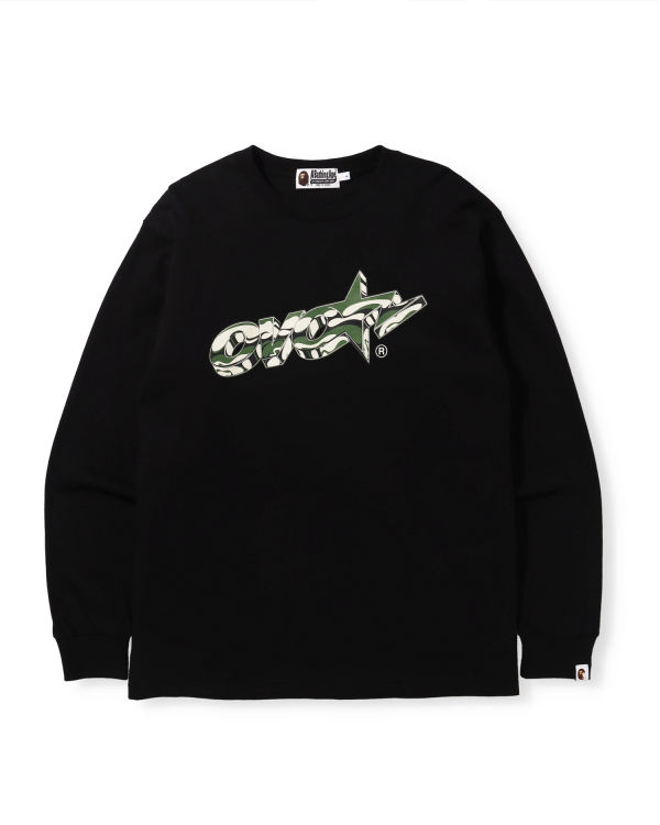 T Shirts Bape X OVO Long Sleeve Noir Homme | VWF-64638652