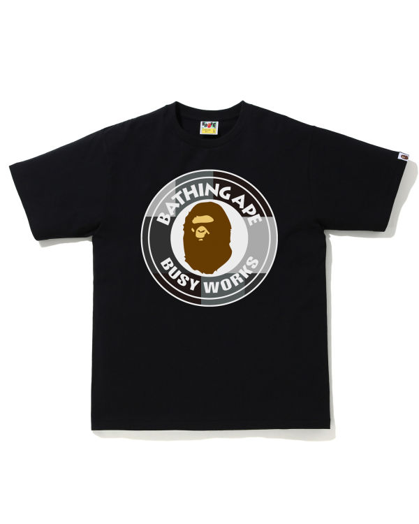 T Shirts Bape Color Block Busy Works Noir Homme | MPK-01431518