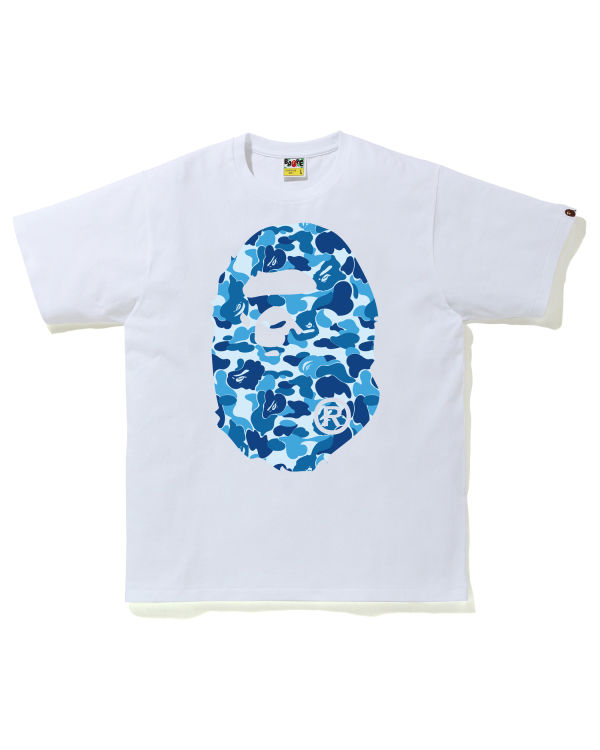 T Shirts Bape ABC Camo Big Ape Head Bleu Homme | HKP-70720782