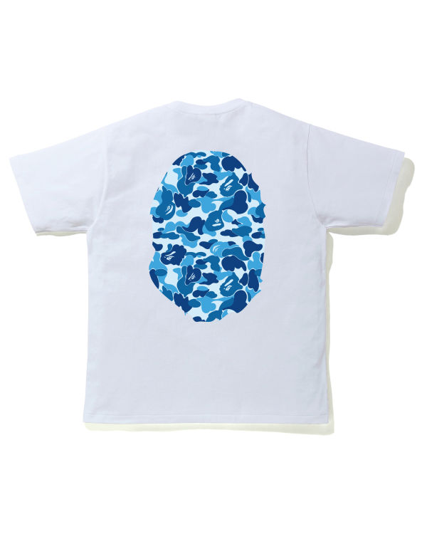 T Shirts Bape ABC Camo Big Ape Head Bleu Homme | HKP-70720782