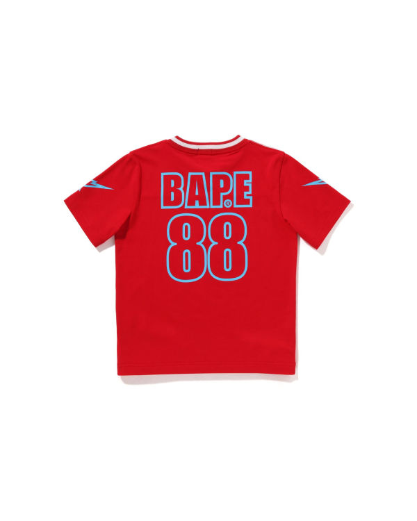 T Shirts Bape Moonface Football Rouge Clair Enfant | ULE-08825550