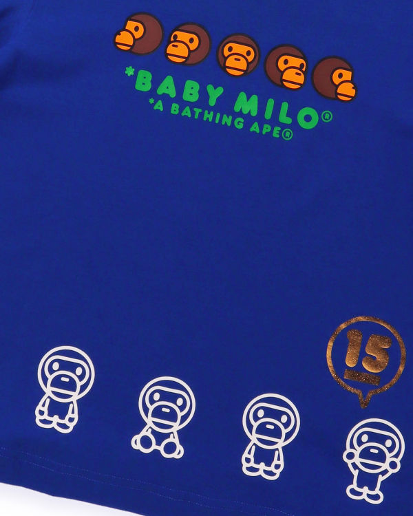 T Shirts Bape BK15th Anniversary Milo Bleu Enfant | FJX-72303168