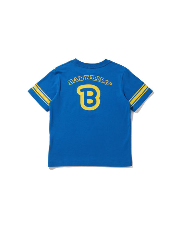 T Shirts Bape Football Milo Bleu Enfant | XES-05447487