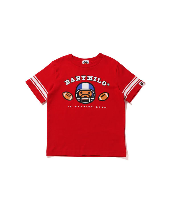 T Shirts Bape Football Milo Rouge Clair Enfant | HUN-90256609