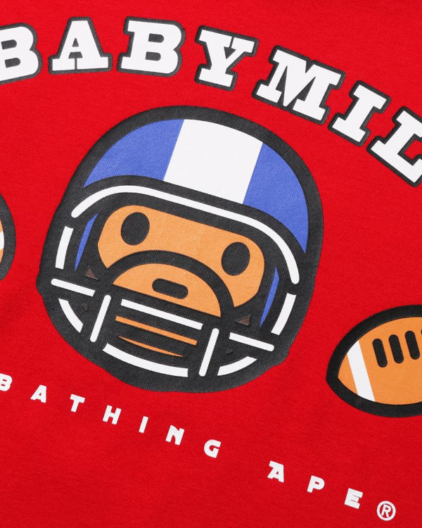 T Shirts Bape Football Milo Rouge Clair Enfant | HUN-90256609