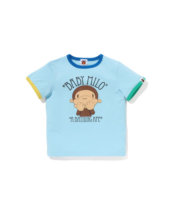 T Shirts Bape Drawn Milo Shy Ringer Bleu Clair Enfant | KWB-44199059