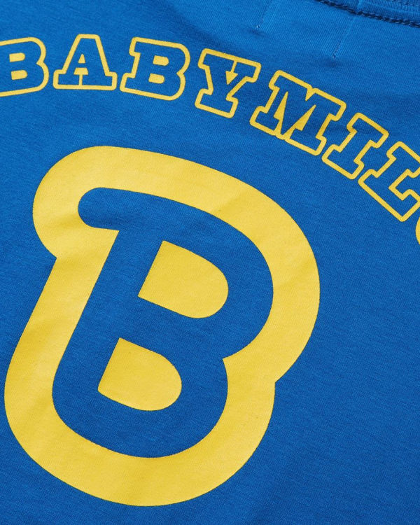 T Shirts Bape Football Milo Bleu Enfant | XES-05447487