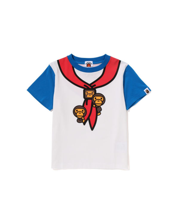 T Shirts Bape Milo Boy Scout Chief Print Bleu Enfant | BPD-40395917