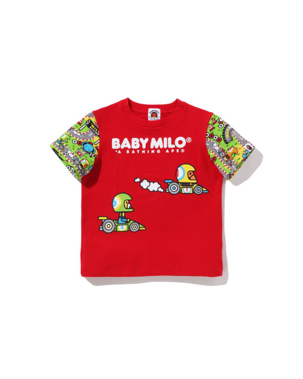 T Shirts Bape Milo Racing Friends Rouge Clair Enfant | PBX-63449600