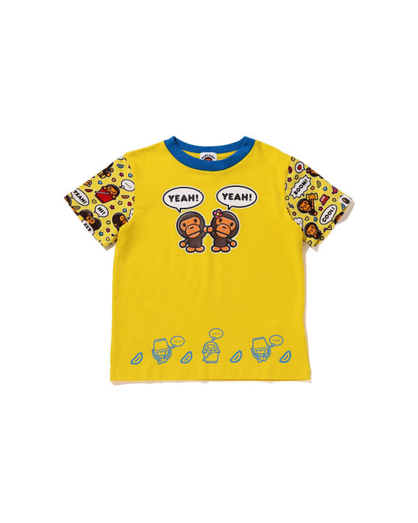 T Shirts Bape Milo Speech Balloon Milo Lisa Jaune Enfant | DTT-96386424