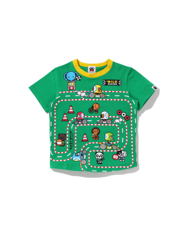 T Shirts Bape Milo Racing Big Panel Turquoise Enfant | XJG-42943052