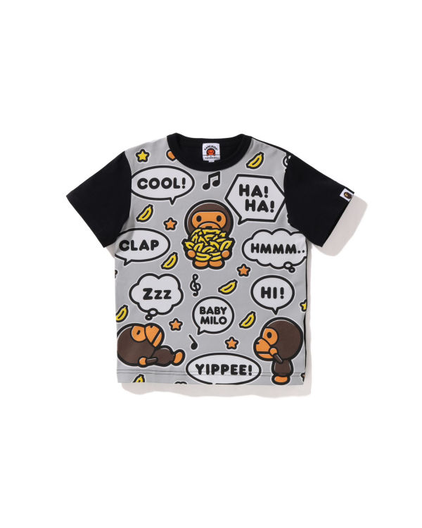 T Shirts Bape Big Milo Speech Balloon Noir Enfant | CVX-29805185