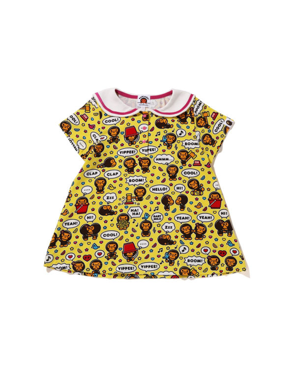 T Shirts Bape Milo Speech Balloon Sailor Collar Jaune Enfant | MIZ-09113751